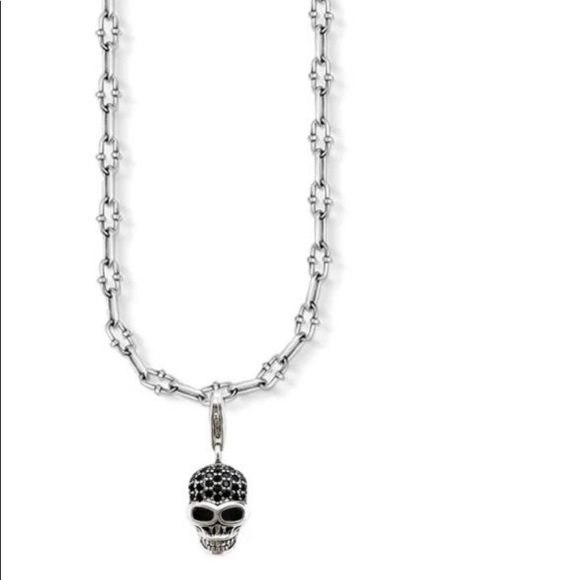 S925 Skull Pave Charm jewelry set for Men - Picture 6 of 12